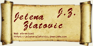 Jelena Zlatović vizit kartica